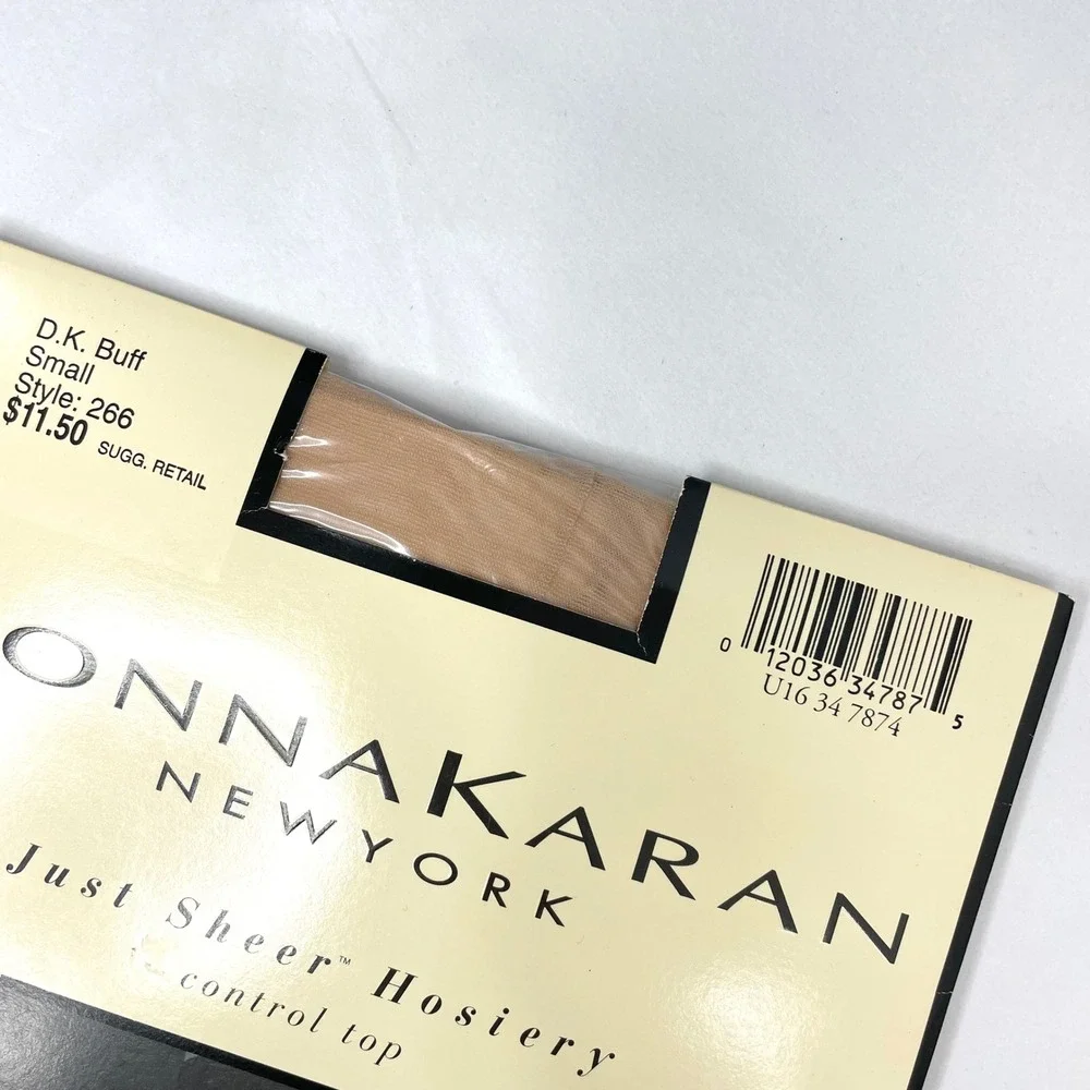 Vintage Donna Karan New York nude pantyhose Just Sheer Size‎ Small control top